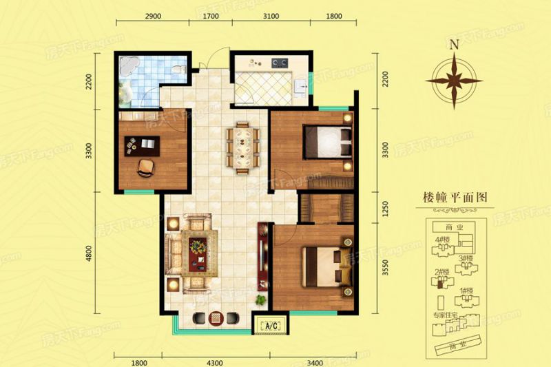 包頭裝修方案包頭奧林1號108.87㎡