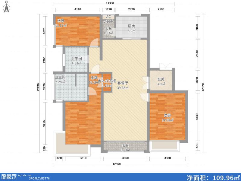 包頭裝修方案包頭總部經(jīng)濟園二期155㎡