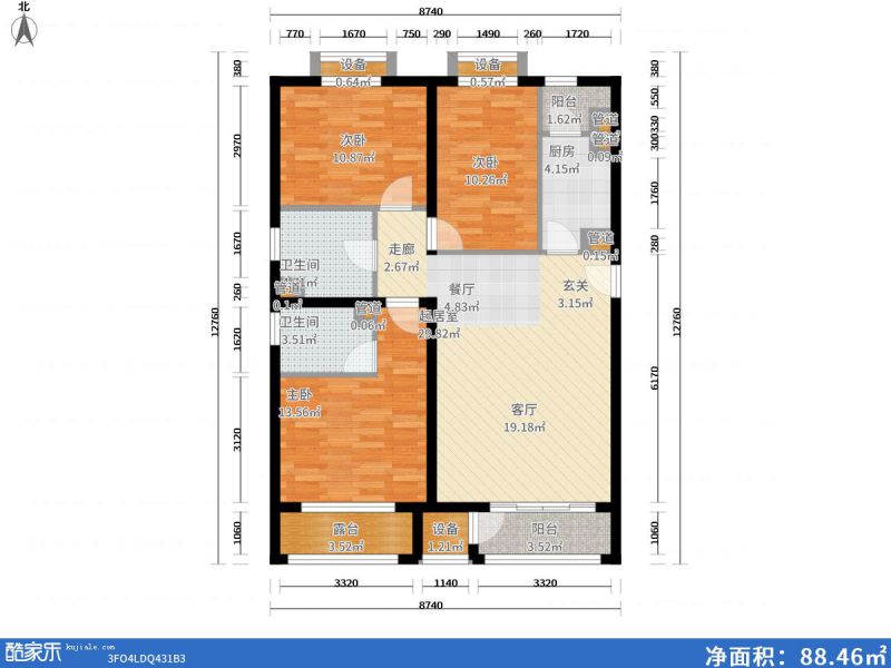 包頭裝修方案包頭東亞香堤麗舍129㎡