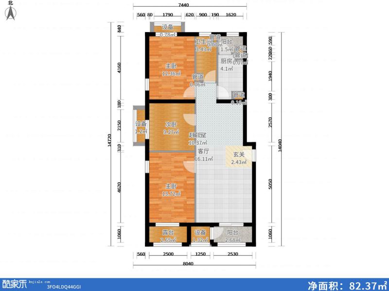 包頭裝修方案包頭東亞香堤麗舍119㎡