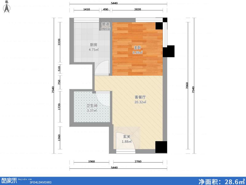 包頭裝修方案包頭燕趙錦河灣41㎡