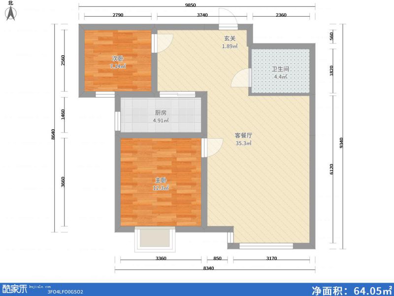 包頭裝修方案包頭呼得木林新天地80㎡